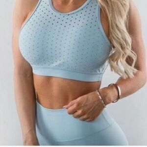 Buffbunny Arctic Blue Allure Lazer cut bra, size small, NWOT
